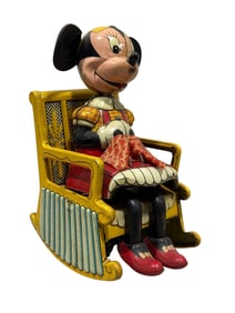Line Mar Walt Disney Tin Wind-Up Minnie Mouse Sewing Toy