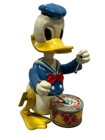MARX Walt Disney Wind-Up Donald The Drummer Toy