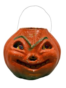 Vintage Large Halloween Paper Mache Jack-O-Lantern