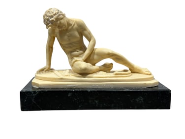 Gallo Morente "Dying Gaul" Santini Resin Sculpture on Marble