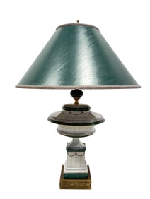 1960s Italian Neo Classical Style Porcelain Table Lamp