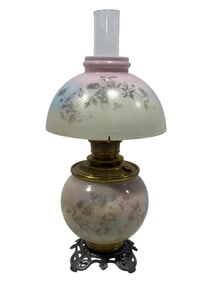 Vintage Glass Converted Oil Lamp