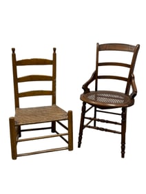 Lot of 2 Antique Chairs