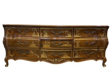 White Furniture Chinoiserie "Jim Wallace" French Provincial Style Dresser