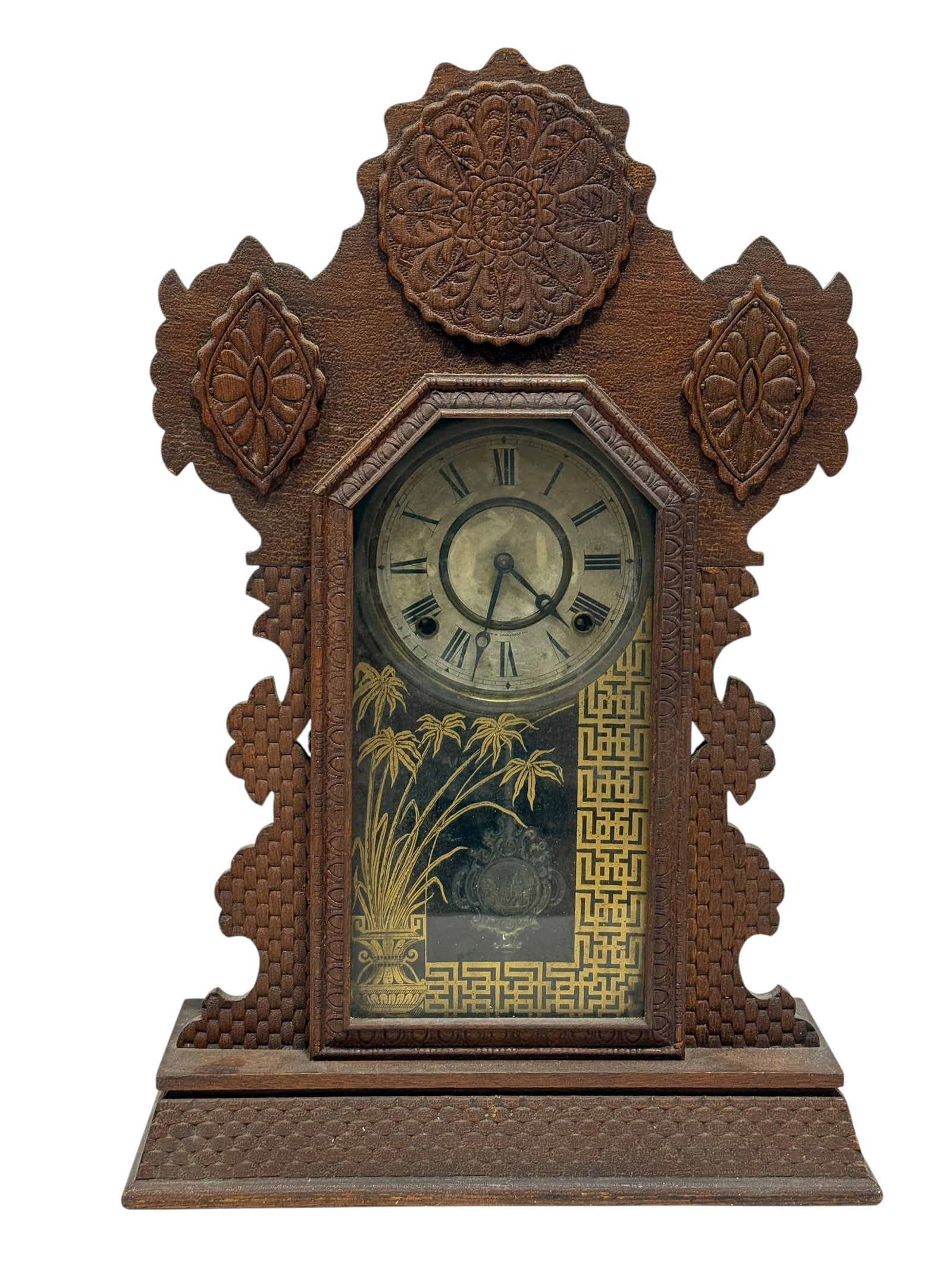 Antique "The E. Ingraham Co." Gingerbread Clock (1 of 12)