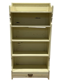 Antique Cream Painted Bookshelf