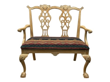 Painted Chippendale Style Settee