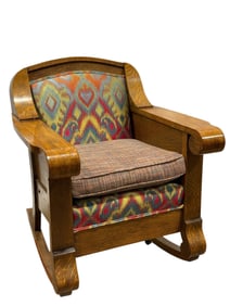 Antique Empire Tiger Oak Rocker
