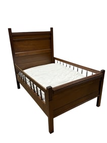 Antique Wooden Toddler Bed w/ Side Gates