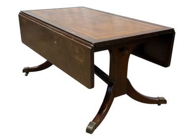 Mid Century Adjustable Leather Top High-Low Stable