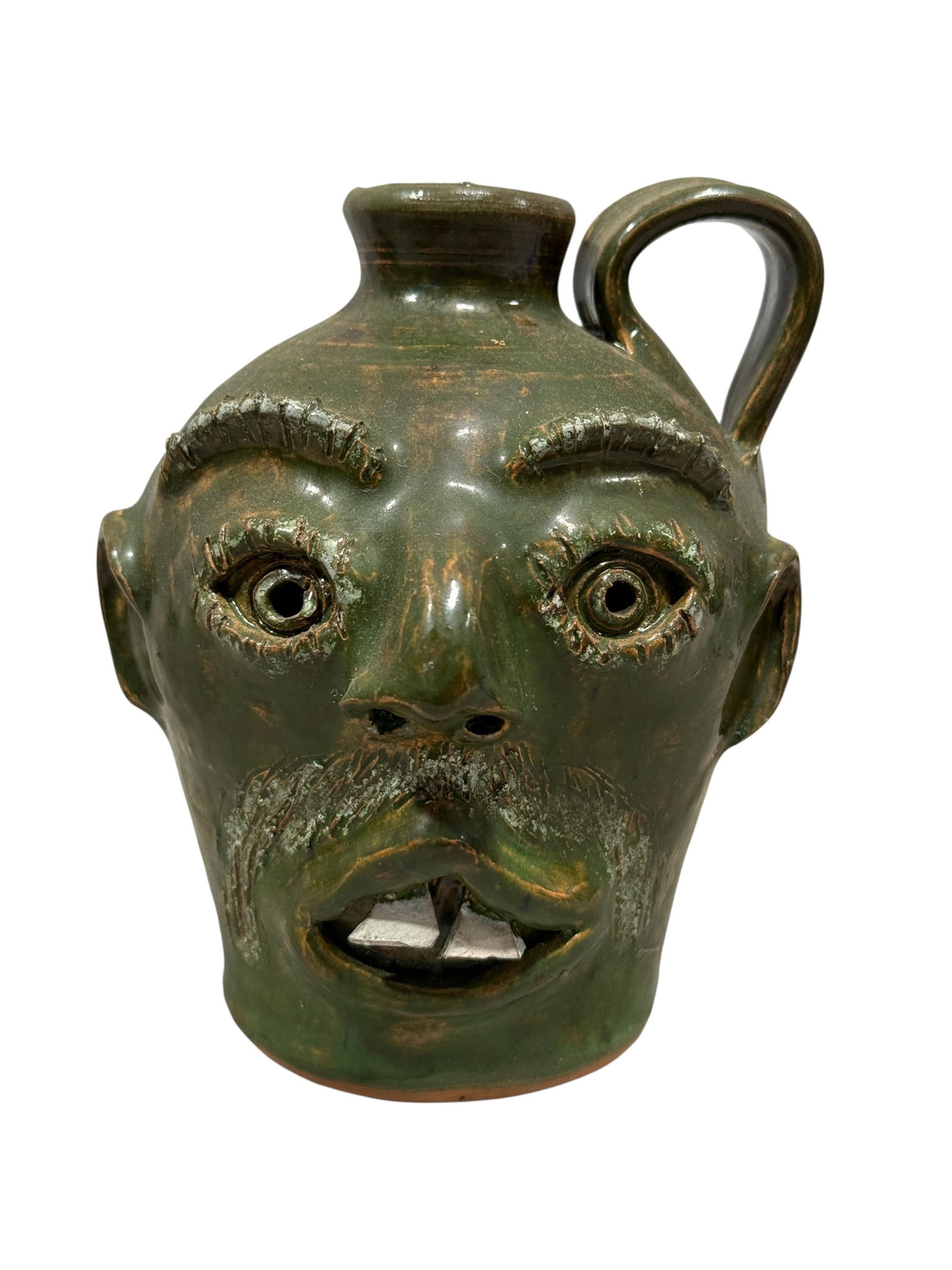 Signed Stanley Ferguson Pottery Face Jug (1 of 7)