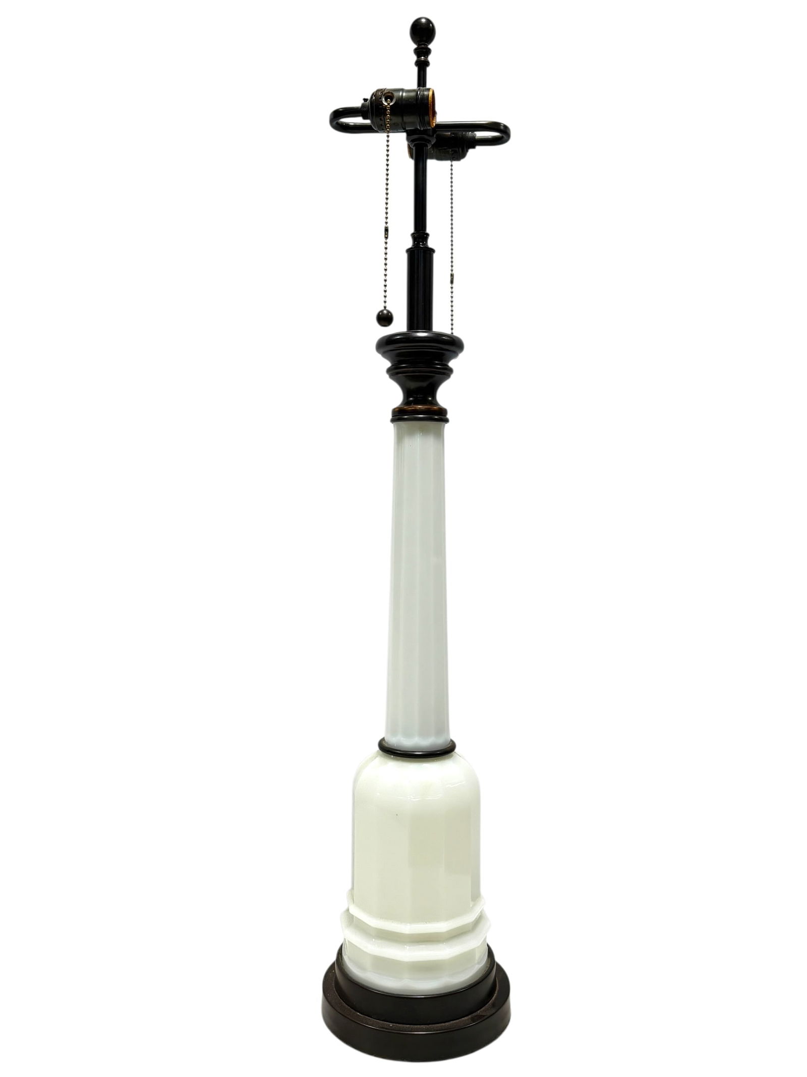 French White Opaline Glass Lamp Attr. To Warren Kessler N.Y. (1 of 5)