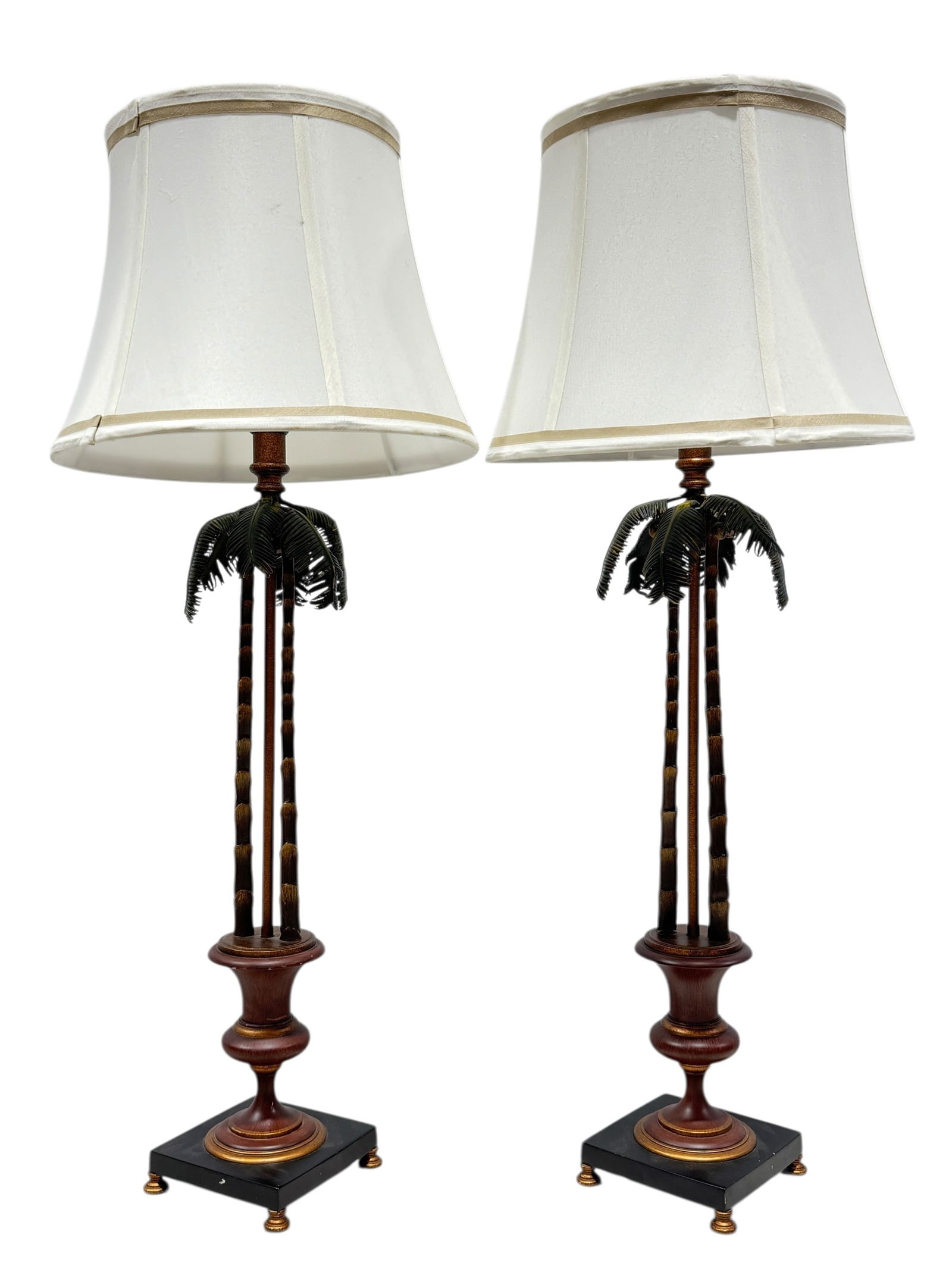Pair of Maitland Smith Palm Tree Lamps (1 of 9)