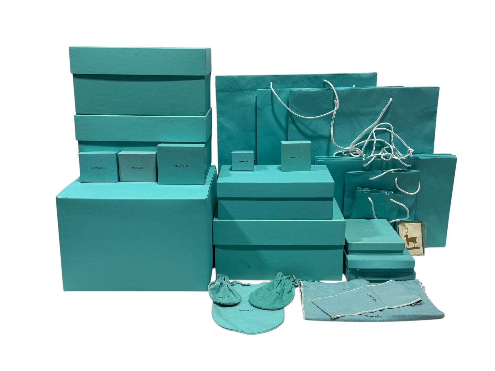 Collection of Tiffany & Co. Boxes & Bags: Collection of Tiffany & Co. Boxes & Bags. 14 boxes and 13 Bags.