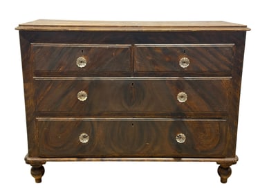 19th C. English Pine Painted Cottage Chest