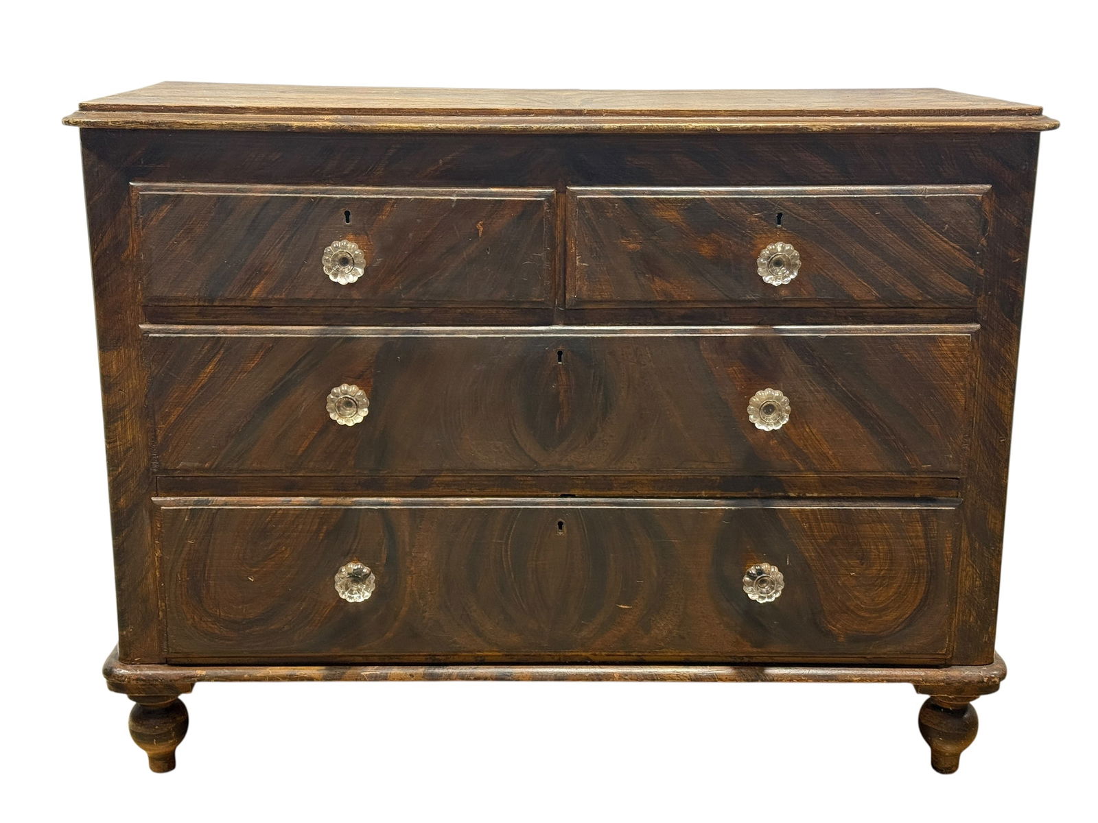 19th C. English Pine Painted Cottage Chest (1 of 10)