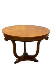 Vintage Round Top Occasional Table w/ Claw Feet