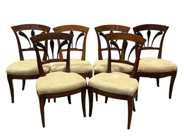 Set of 6 19th C. Austrian Biedermeier Chairs