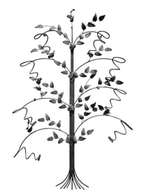 Wall Hanging Iron Tree Form Wine Holder