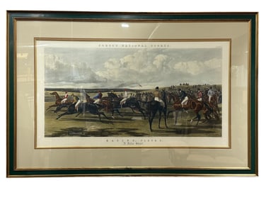 Large "Fores's National Sports: Racing" Engraving