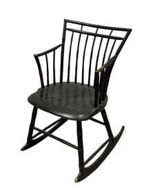 18th C. New England Windsor Bamboo Style Rocker