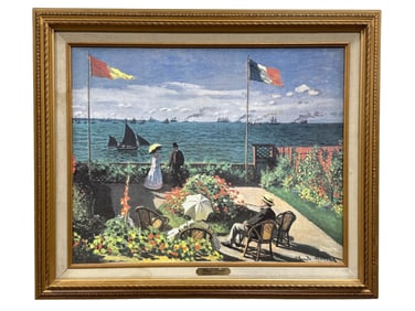 "The Garden at Sainte-Adresse" Print on Canvas by Claude Monet