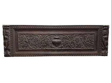 19th C. Carved Wood Panel