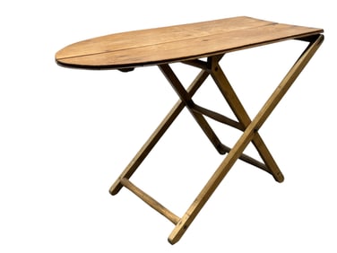 Early Pine "Soggs" Large Scale Wooden Ironing Board