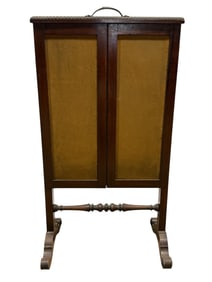 Antique Georgian Style Tri-Fold Fire Screen