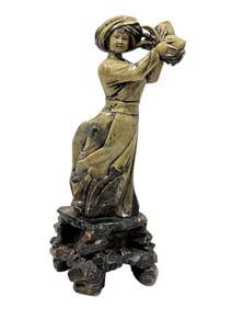 20th C. Chinese Soapstone Female Sculpture