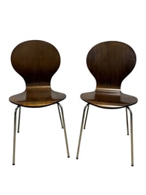 Pair of MCM Side Chairs w/ Chrome Legs