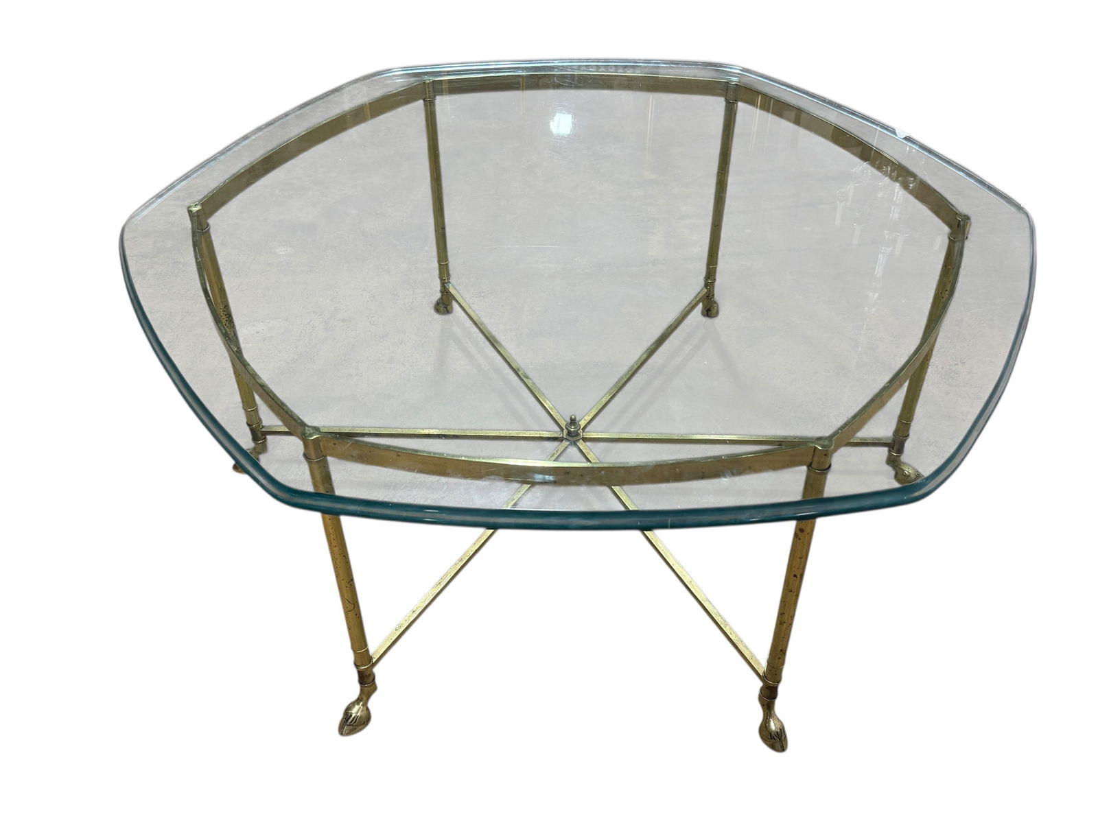 MCM LaBarge Hollywood Regency Style Brass Table (1 of 4)