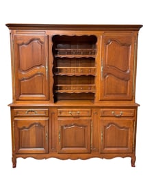 Large Country French Style China Hutch