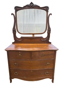 Antique Tiger Oak Dresser w/ Mirror