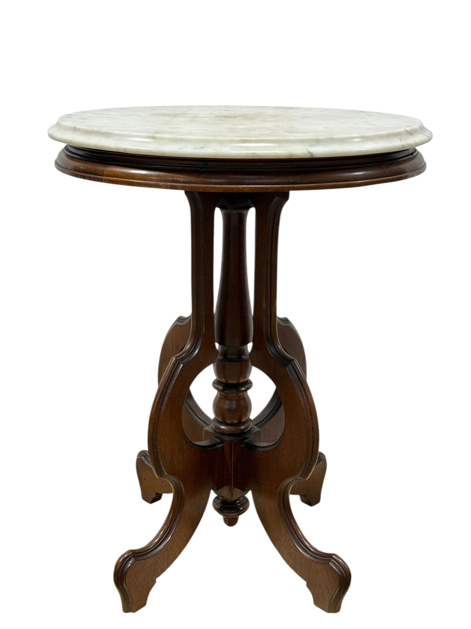 Victorian Mahogany Marble Top Side Table (1 of 6)