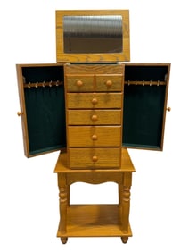Oak Jewelry Cabinet