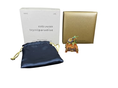 Estee Lauder "Bird in Bloom" Solid "Beyond Paradise" Perfume Compact