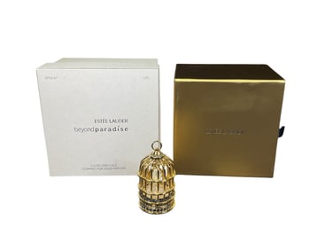 Estee Lauder "Gilded Bird Cage" Solid "Beyond Paradise "Perfume Compact