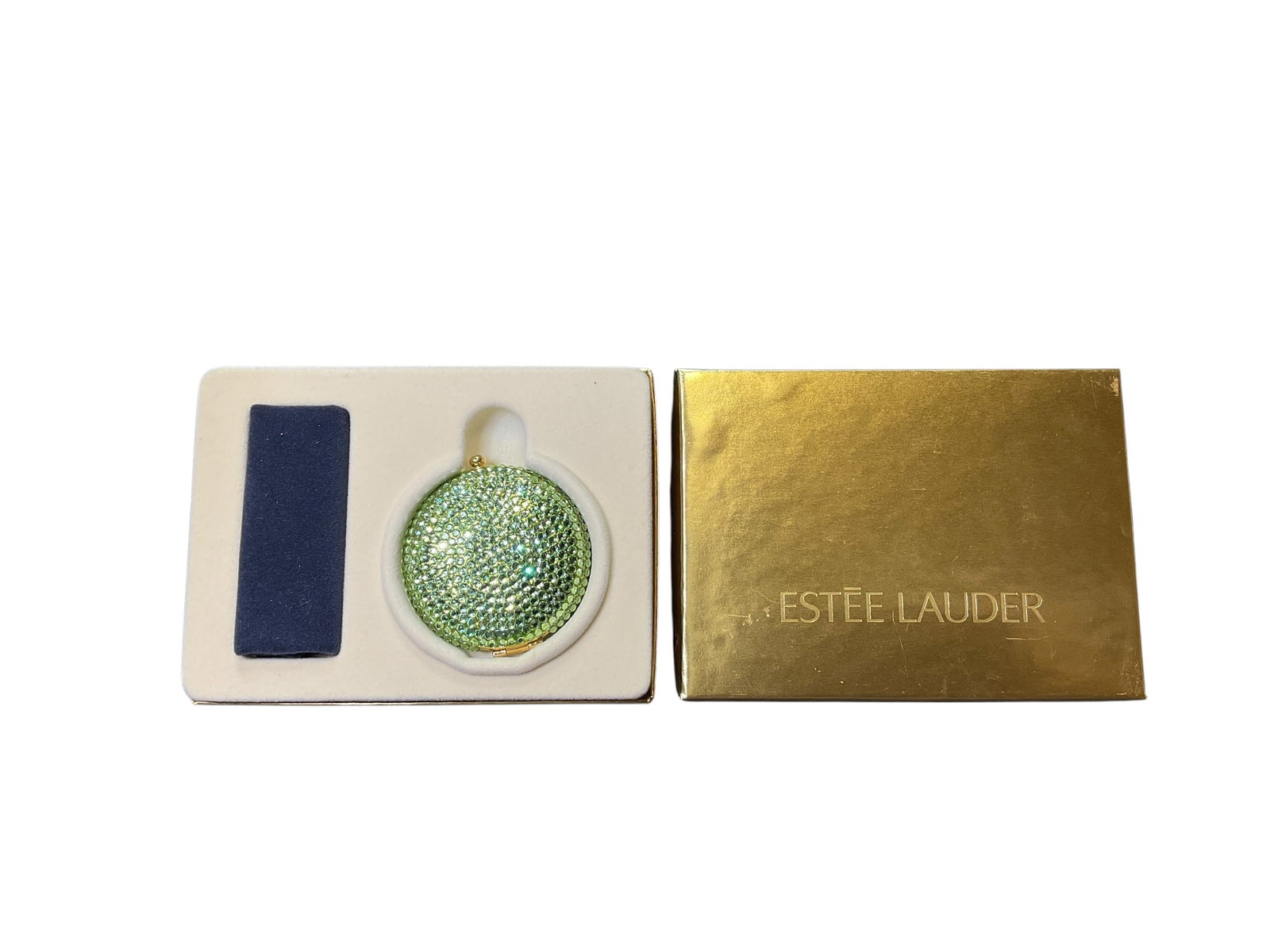 Estee Lauder Lucidity "Round Sparkly Green" Translucent Pressed Powder Compact (1 of 4)