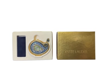 Estee Lauder Lucidity "Blue Paisly" Translucent Pressed Powder Compact