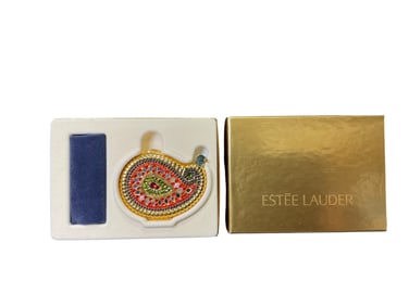 Estee Lauder Lucidity "Red Paisly" Translucent Pressed Powder Compact