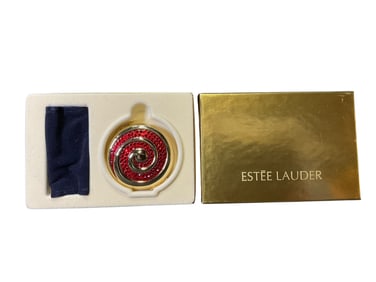 Estee Lauder Lucidity "Red Swirl" Translucent Pressed Powder Compact