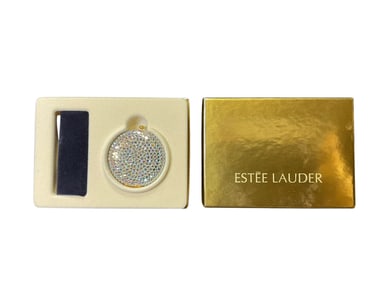Estee Lauder "Round Iridescent" Translucent Pressed Powder Compact