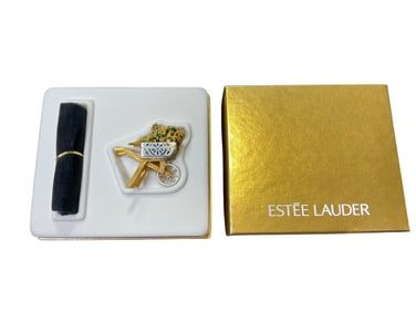 Estee Lauder "Flower Cart" Solid "Beautiful" Perfume Compact