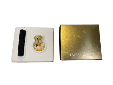 Estee Lauder "Shimmering Oasis" Solid "Pleasures" Perfume Compact