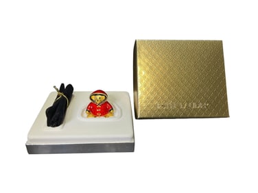 Estee Lauder "Harrod's Teddy Bear "Solid "Beautiful" Perfume Compact