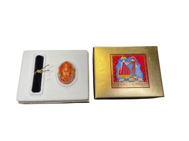 Estee Lauder "Collector's Egg" Solid "Beautiful" Perfume Compact