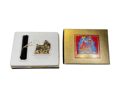 Estee Lauder "Yorkie"  Solid "Beautiful" Perfume Compact