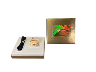 Estee Lauder "Gingerbread House"  Solid  "Pleasures" Perfume Compact