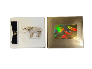 Estee Lauder "Longhorn" Solid "Beautiful" Perfume Compact